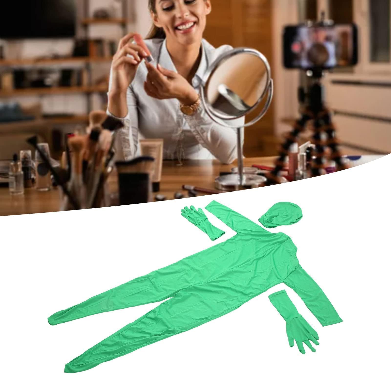 Body à écran Vert Pour la Photographie, combinaison verte, Body Complet, Conception Fendue Pour la Photographie, le Film Et la Vidéo, Vert(180cm)