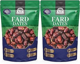 Wonderland Foods 1Kg (500g X 2) Premium Fard Dates Pouch Soft And Chewy Texture Khajur, Khajoor, No Preservatives, No Added Sugar, Rich In Iron, Fibre & Vitamins, Whole