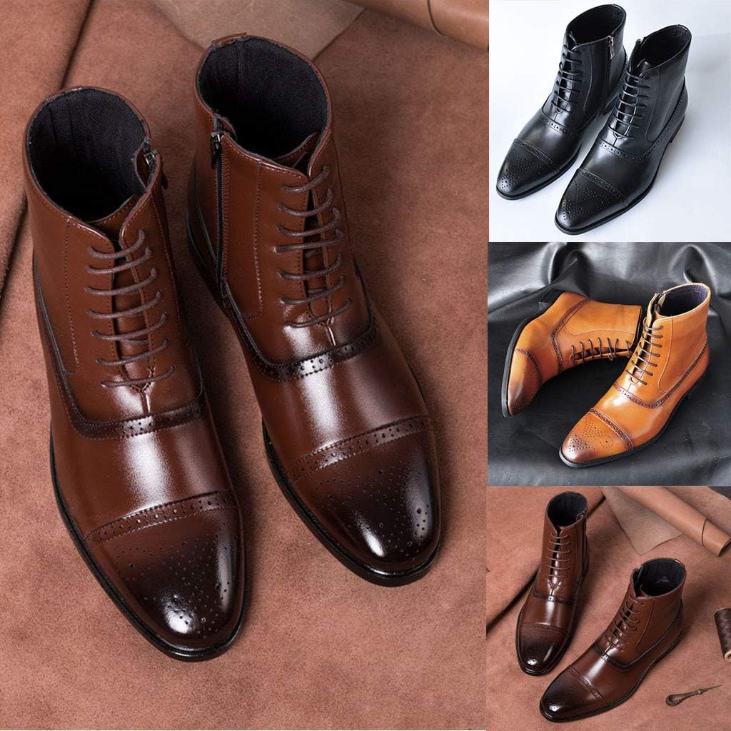 Wingtip Oxford Boots for Men Fashion 