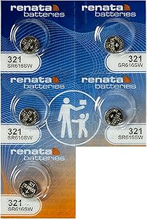 Renata Watch Battery Swiss Made Renata 321 or SR616SW (5 Batteries, 321 or SR616SW)