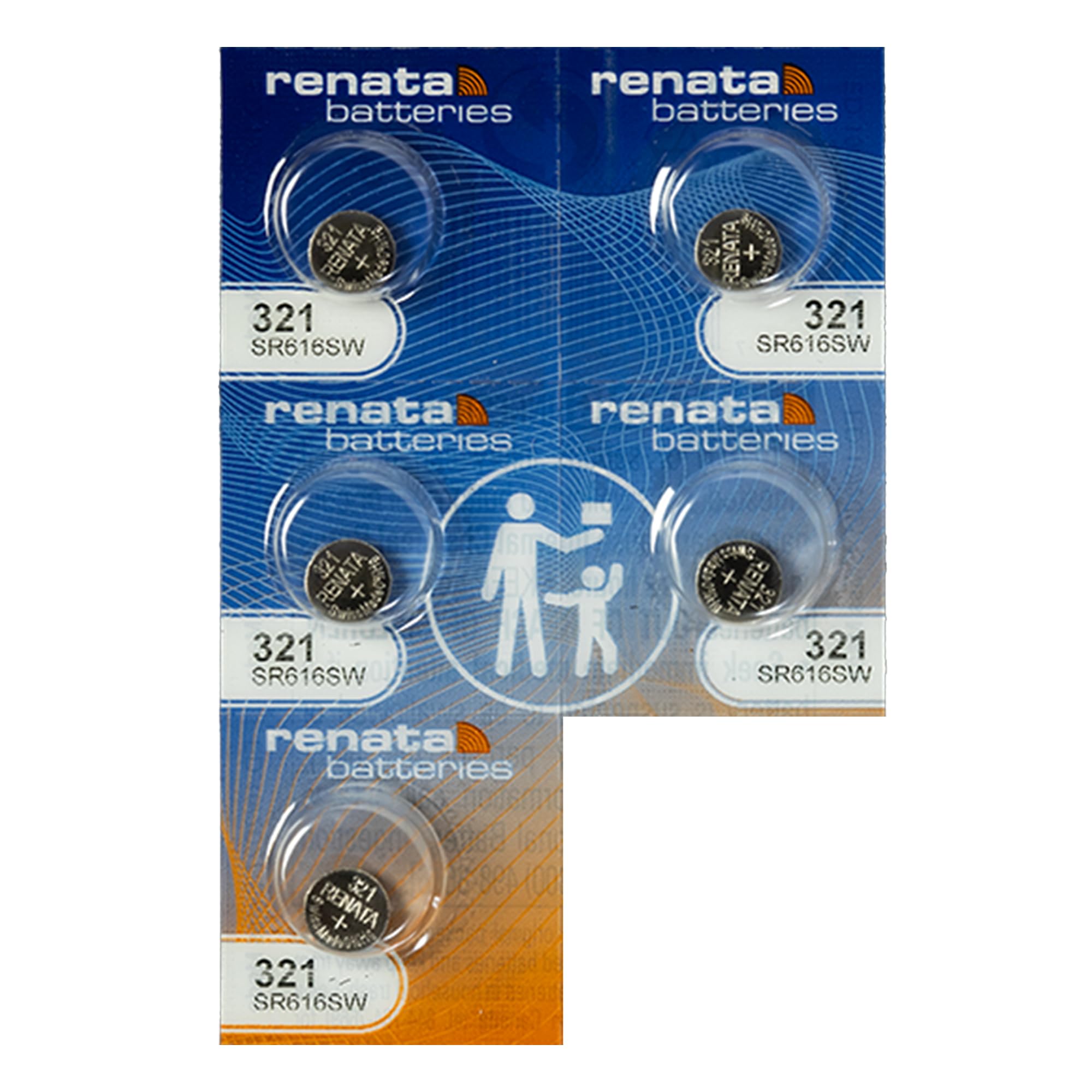 Renata 321 Watch Batteries, 5 Pieces