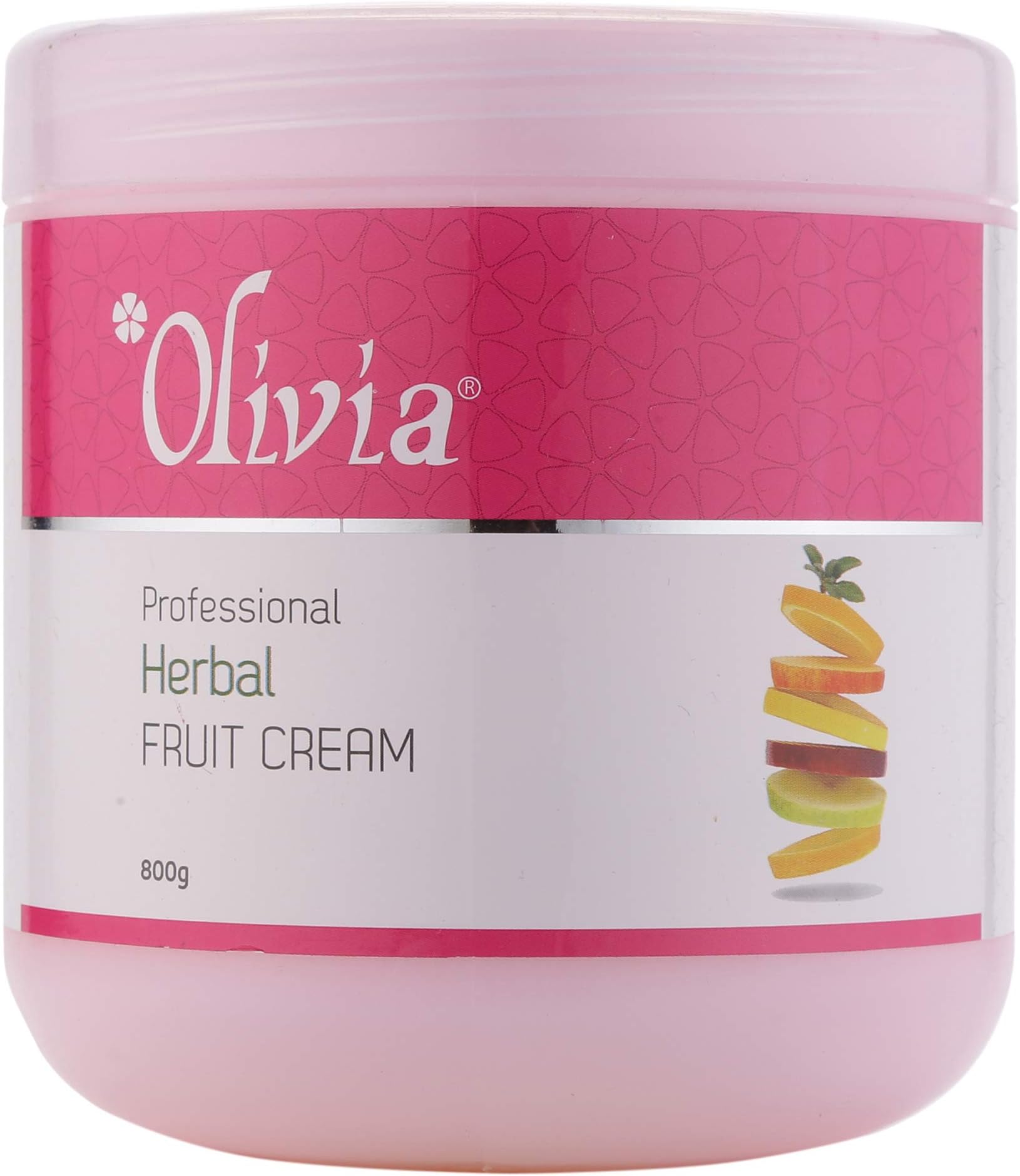 Olivia Professional Herbal Fruit Cream with Natural Fruit & Herbal Extracts | Hydrating Face Cream for Soft, Radiant Skin | Enhances Texture, Elasticity & Skin Tone | For All Skin Types | 800g