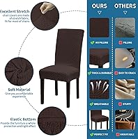 Vista 110 de Juego de 6 fundas elásticas para sillas de comedor, extraíbles y lavables, para sillas de comedor, hotel, ceremonia