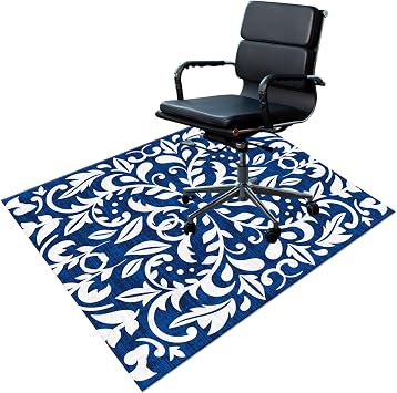 Chair Mat for Hardwood Floor/Tile Floor, Low Pile Desk Chair Mat for Hard Floors, Office Floor Mat Chair Floor Protector for Rolling Chair, Computer Gaming Chair MatBlue,5'x 7'