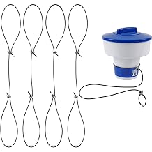 6 Pieces Pool Chlorine Floater Leash, Tether Floating Chlorine Dispenser to Pool Vacuum Hose Used to Protect Chlorine Float from Collision Damage