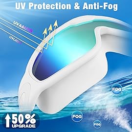 Water Space 2 Pack Swim Goggles Swimming Adult Anti-fog, Swim Goggles for Men Adult Women Youth, UV Protection Waterproof Large Frame 180 Wide View Clear Vision Swimming Goggles Pool Water Goggles