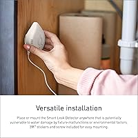 Vista 4 de Moen White Flo Detector de fugas de agua inteligente, alarma con sensor de agua para el hogar, paquete de 3, 920-005