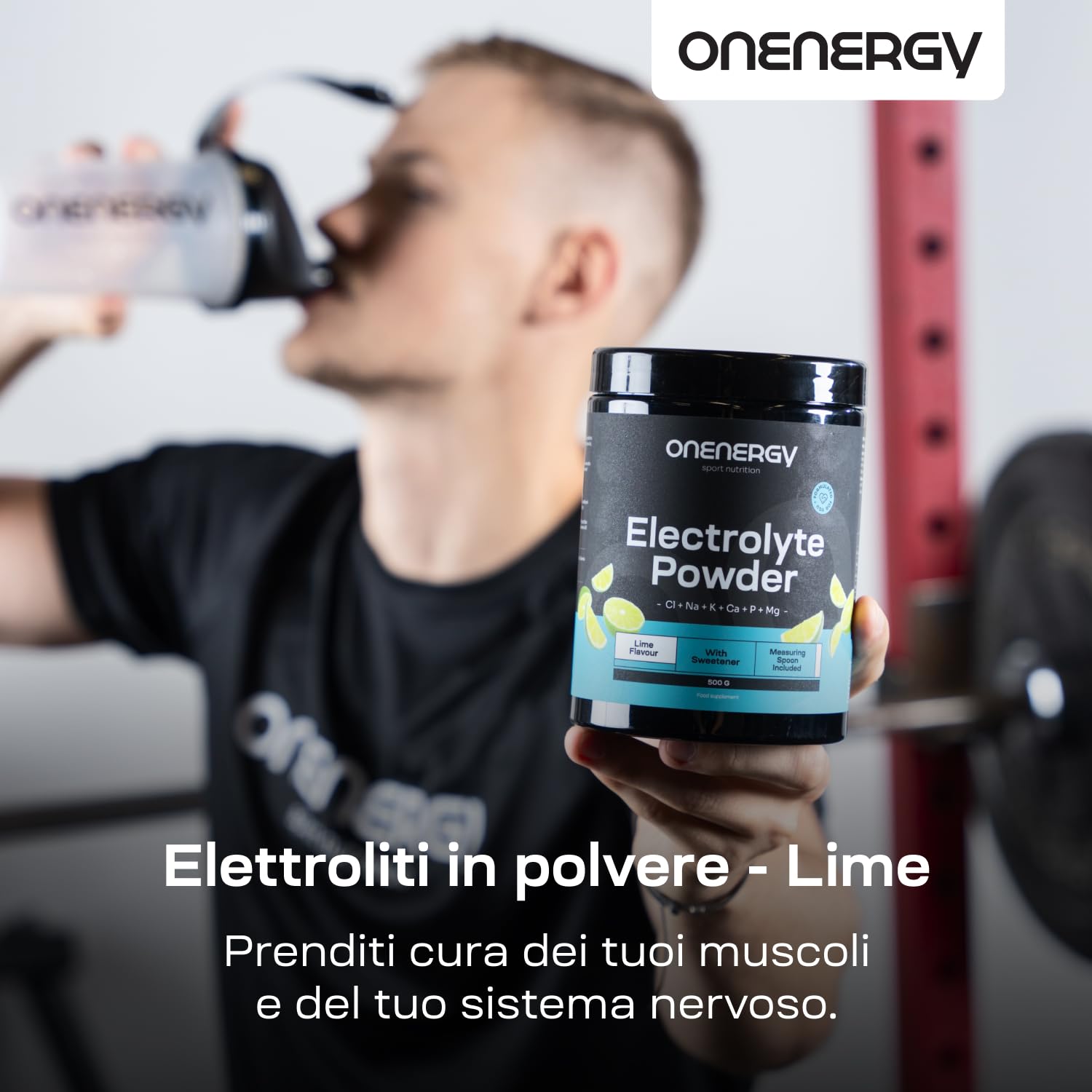 Elettroliti a Praga - Lime - 500 g - 142 dosi - Mix di 6 Minerali - Idratazione - Supporto Muscolare e Nervoso - Con Cucchiaio di Misura - Per Quasi 5 Mesi