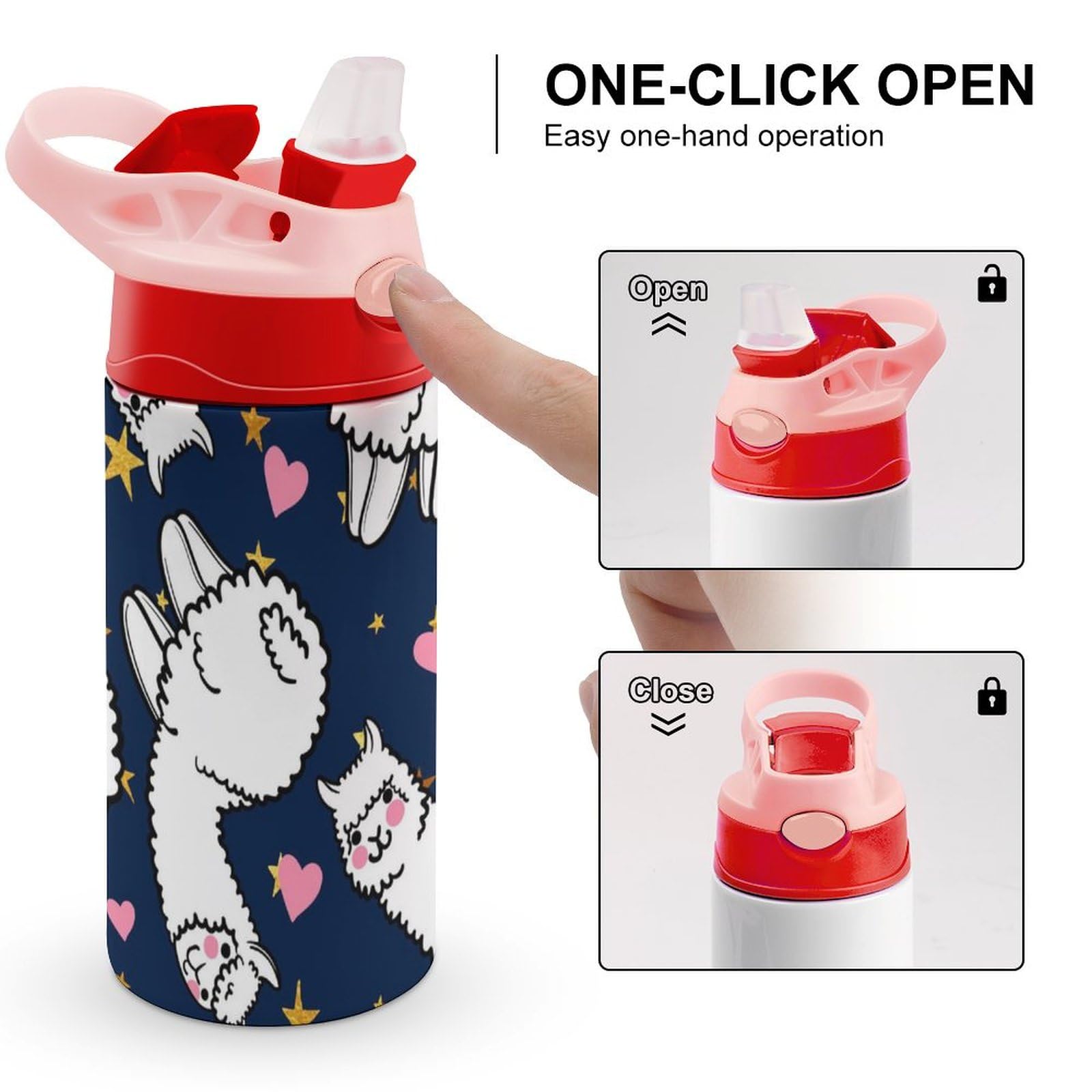 Amazon.co.jp: ウォーターボトル かわいい アルパカ 水筒 魔法瓶 子供 