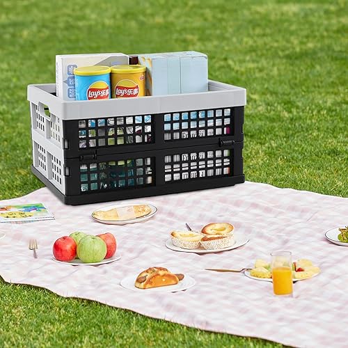 Miniatura 6 de Readsky Cajas de almacenamiento plegables de 16 litros, cajas de plástico plegables, 4 paquetes
