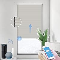Vista 1 de THIRDREALITY ZigBee Persiana Inteligente, Persianas de Ventana Opacas Motorizadas con Control Remoto, Persianas de Panal Inalámbricas, Ajuste