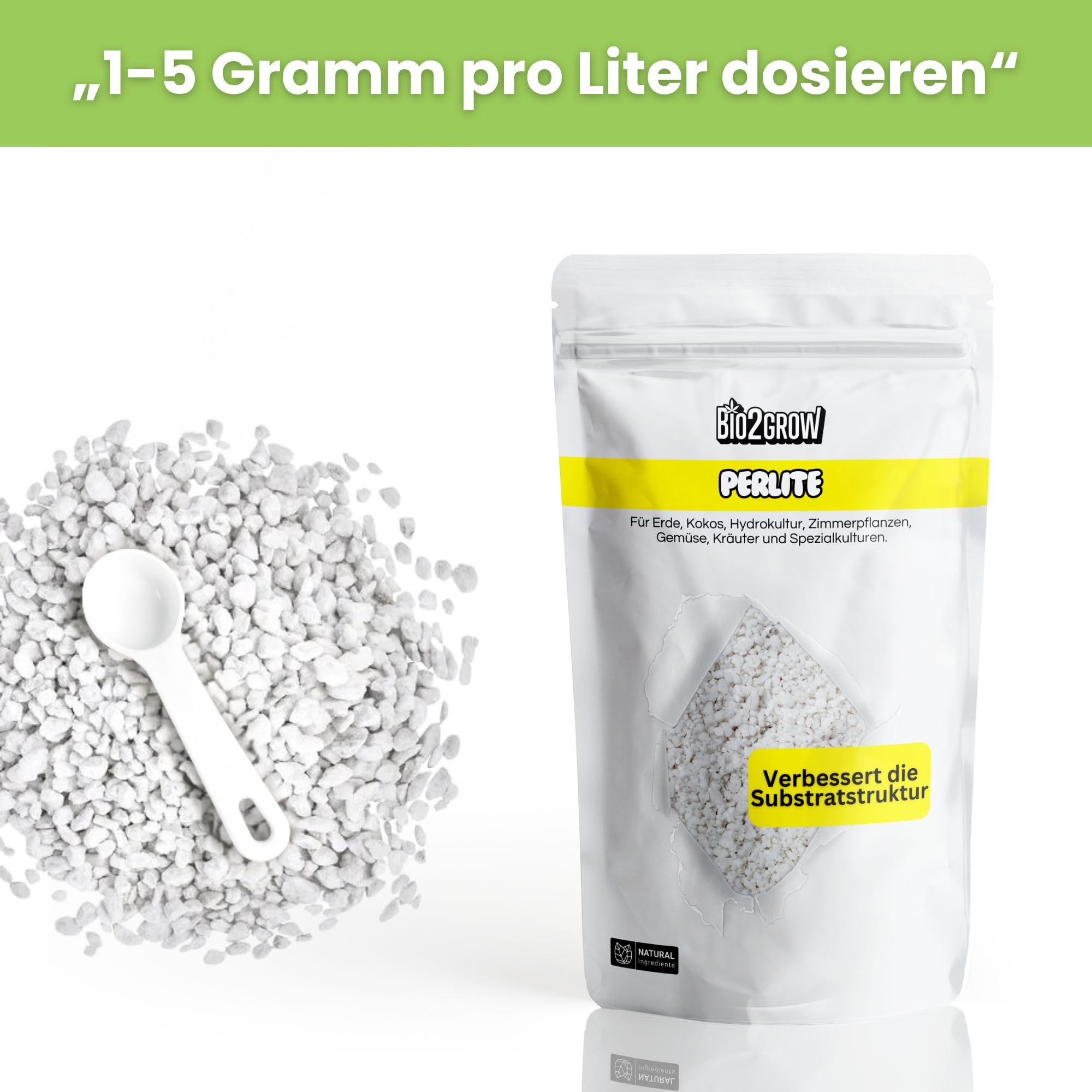 Perlite - Perlite für Pflanzen Drainage Vulkangestein Anbau Blumenerde Erde Substrat (40 Liter)