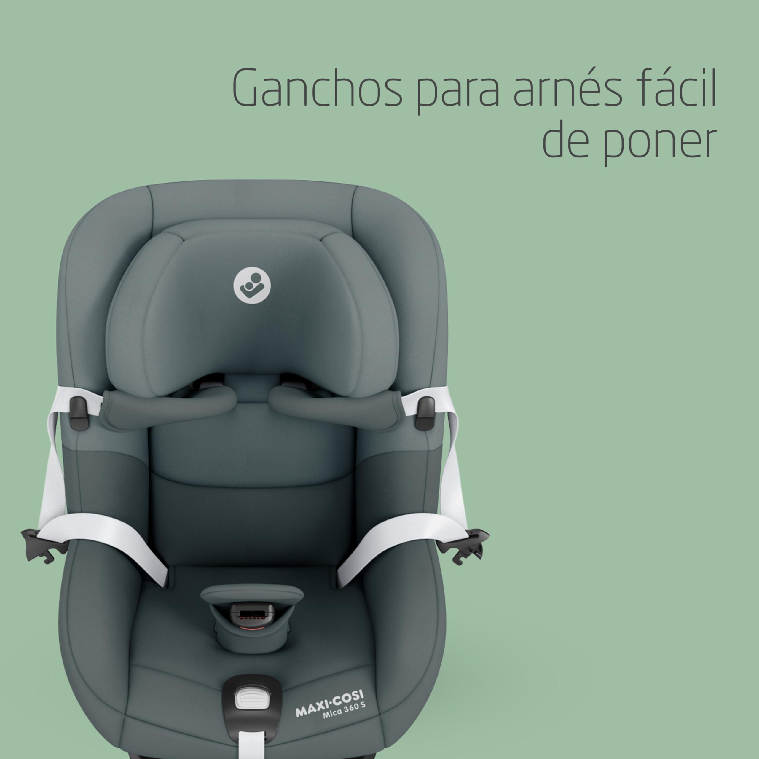 Maxi-Cosi Mica 360 S, Silla Coche 360 Giratoria, ISOFIX, 3M-4A(61-105 cm), Silla Coche Bebé i-Size, Giro FlexiSpin, 5 Posiciones Reclinación, Protección G-CELL, Arnés Fácil Poner, Tonal Graphite