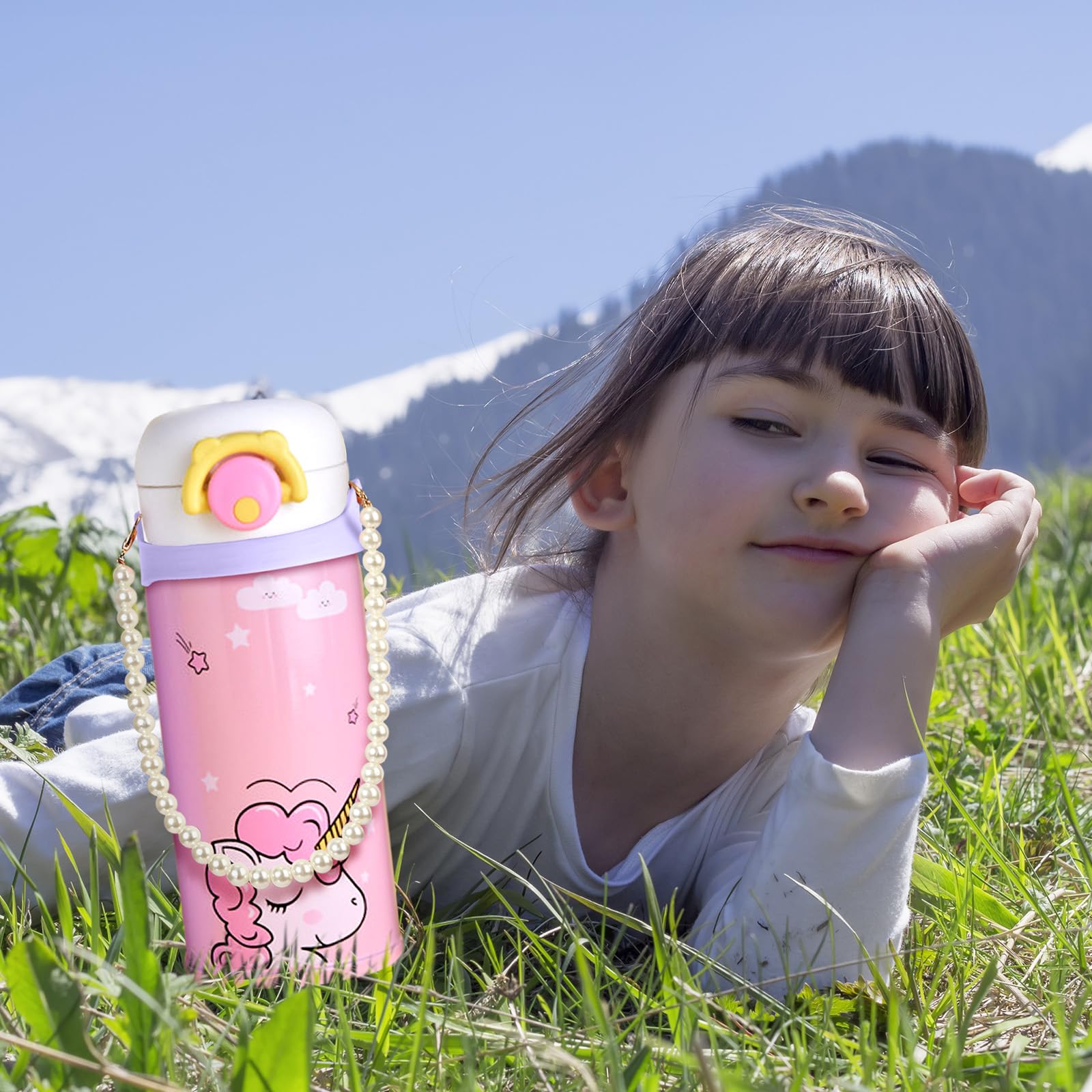 2 Pcs Silicone Water Bottle Handle With Pearl Strap - Compatible With Stanley Cups & Most 8-40 Oz Tumblers - View #6