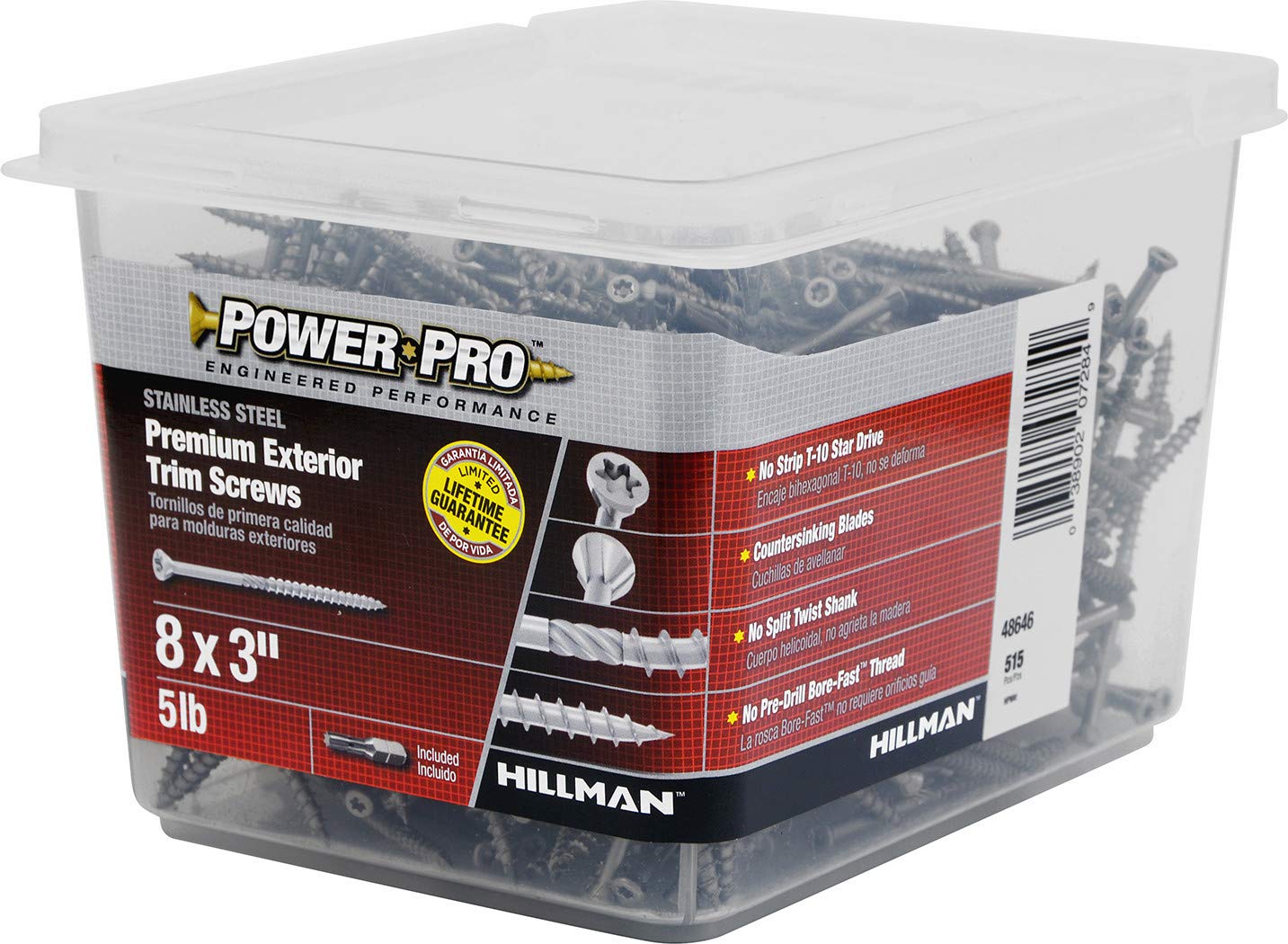The Hillman Group 48646 Power Pro Zierschraube, 20,3 x 7,6 cm