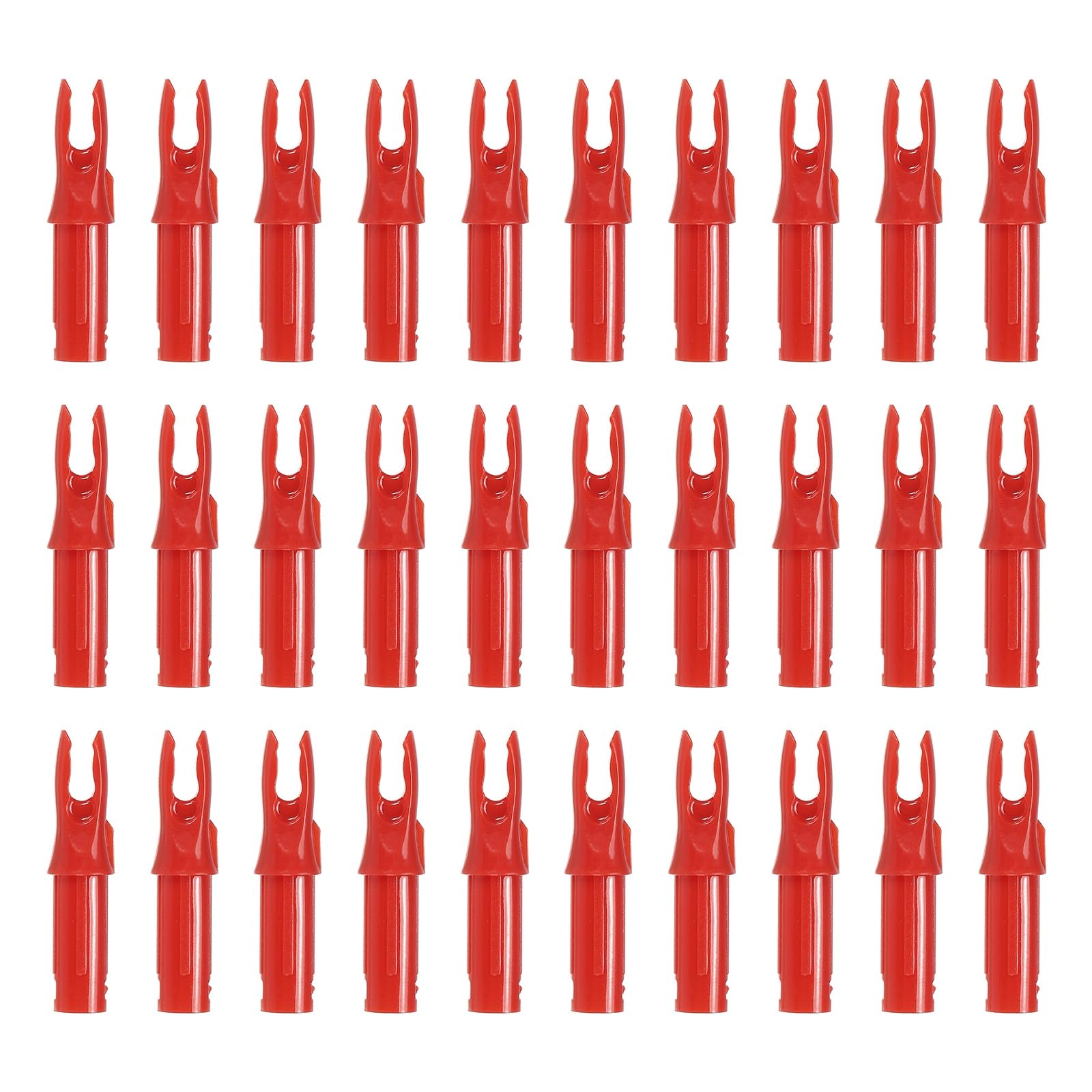 PATIKIL Archery Arrows Nocks 6.2mm, 30 Pack Plastic Insert Arrow Nock Replacement Arrow Tails for Hunting Shooting Compound Recurve Bow, Red — image 1