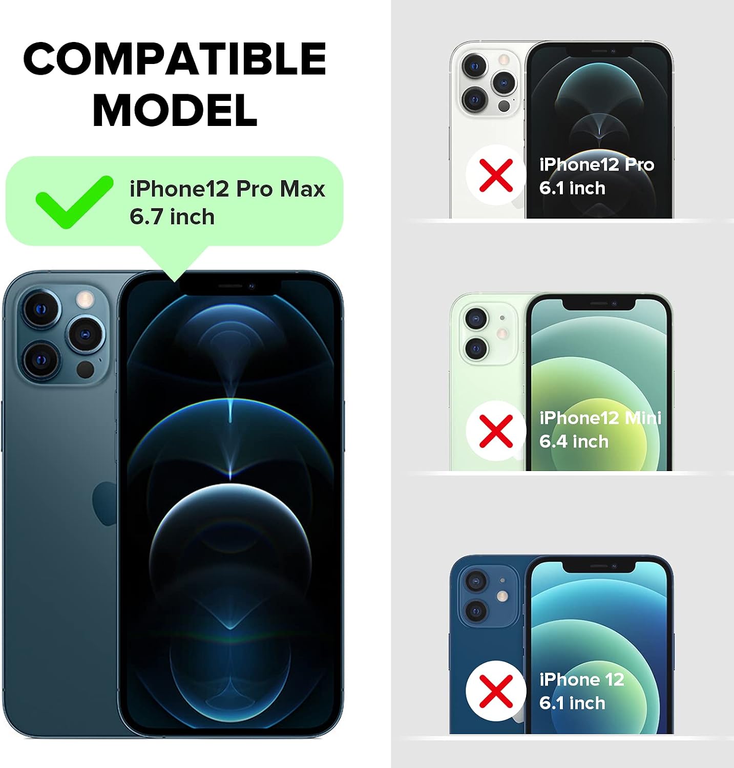 Goton Compatible for iPhone 12 Pro Max Camera Lens Protector, Glitter HD Tempered Glass Camera Cover Screen Protector Film for iPhone12 Pro Max 6.7 inch 2020 (Colorful)