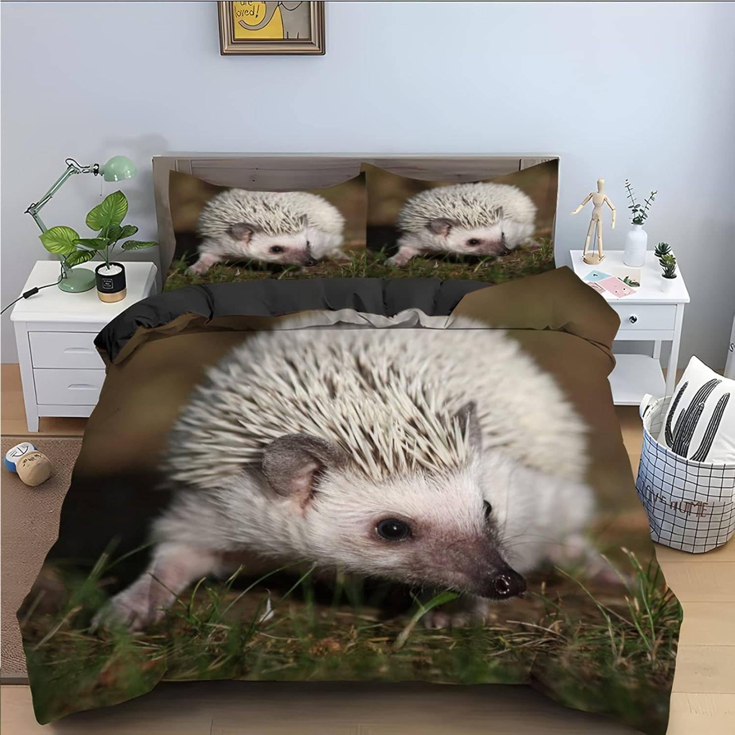 Housse de couette 240x260 hérisson douce et confortable pour en finir avec les draps froissés