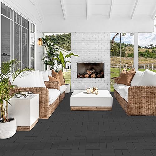Vista 6 de Goovilla Azulejos de plástico entrelazados para terraza, paquete de 9 pisos de patio al aire libre, azulejos entrelazados de 12 x 12 pulgadas