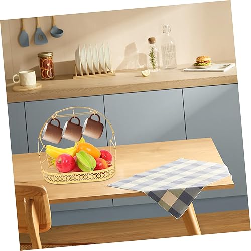 Miniatura 5 de Hemoton Organizador de platos de cerámica para gabinete, soporte de taza de café, soporte para tazas, estante de almacenamiento, bandeja de