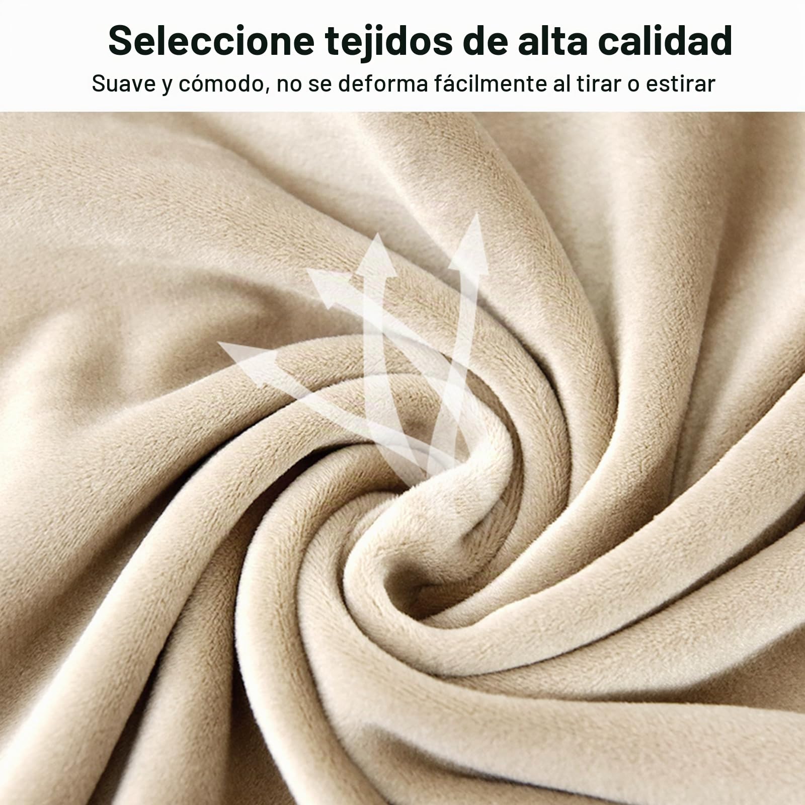 Fundas de Sillón Elásticas in Terciopelo Funda para Silla de Oficina Fundas de Silla de Comedor con Brazos Cubierta para Sillas Ajustables con Respaldo Modernas Estilo Nórdico (Arena, 2PCS)