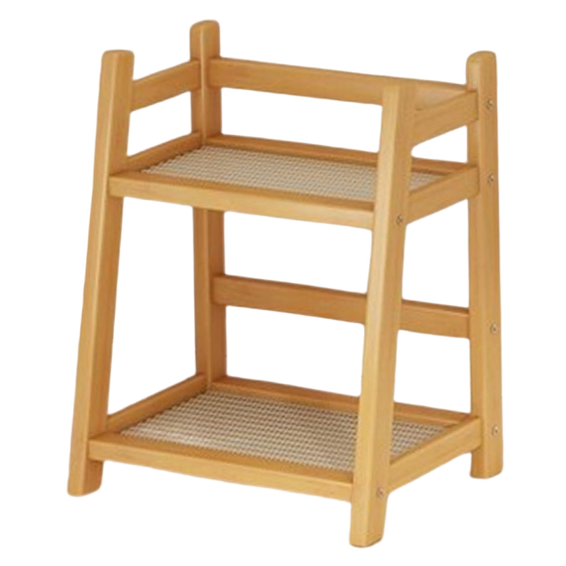 AwnsIMfreien Coffee Bar Shelf, 2-tier Countertop Coffee Station, Countertop Station Organizer With Bamboo Frame & Rattan Storage, Natural, 10.24x7.09x11.22 Inch