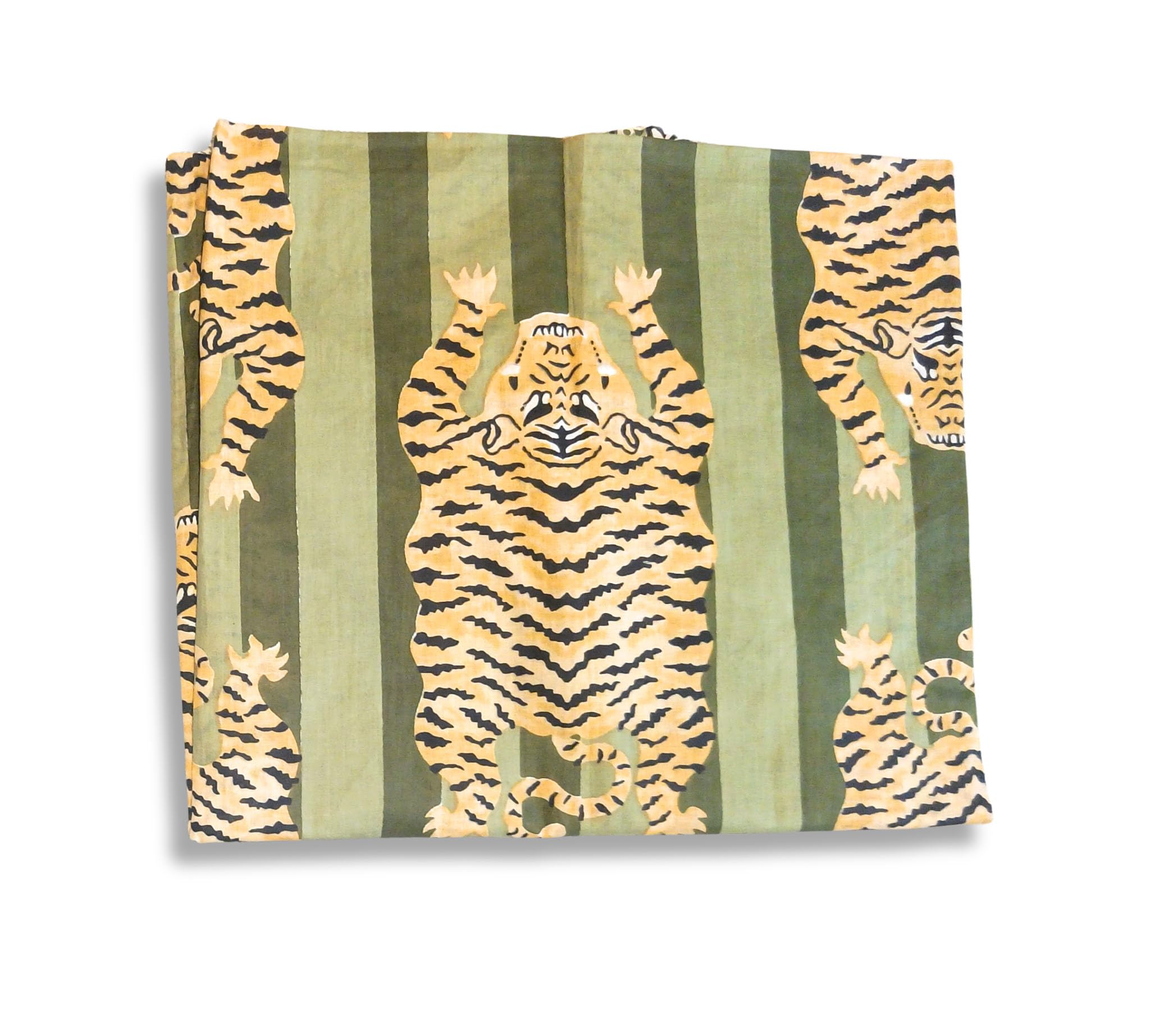 Kgm Accessories Unisex Green Multi Purpose Indian Cotton Tiger Animal Print Sarong Scarf Shawl Beach Wrap Pareo (Green)