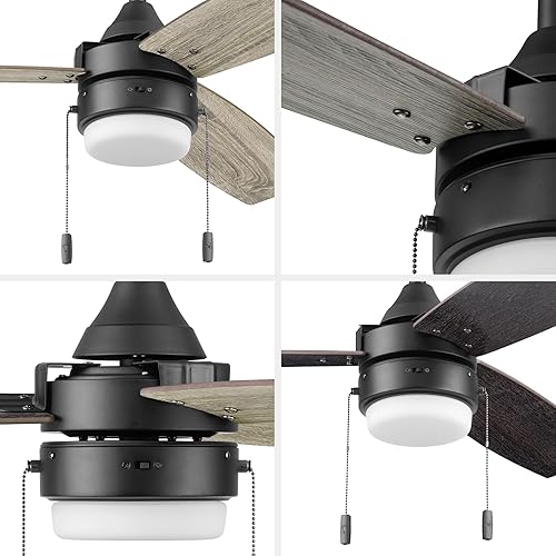 Miniatura 6 de Honeywell Ceiling Fans Berryhill - Ventilador de techo de 48 pulgadas con luz LED que cambia de color, cadena de tracción, opciones de montaje