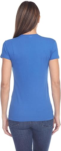 Miniatura 4 de Pimatee Camisas de manga corta para mujer, 100% algodón, 3 piezas, ajuste delgado, básico, cuello redondo, peso ligero, tela suave