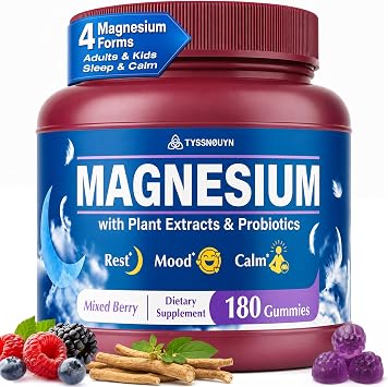 Magnesium Glycinate Gummies, Magnesium Sleep Gummies for Adults & Kids