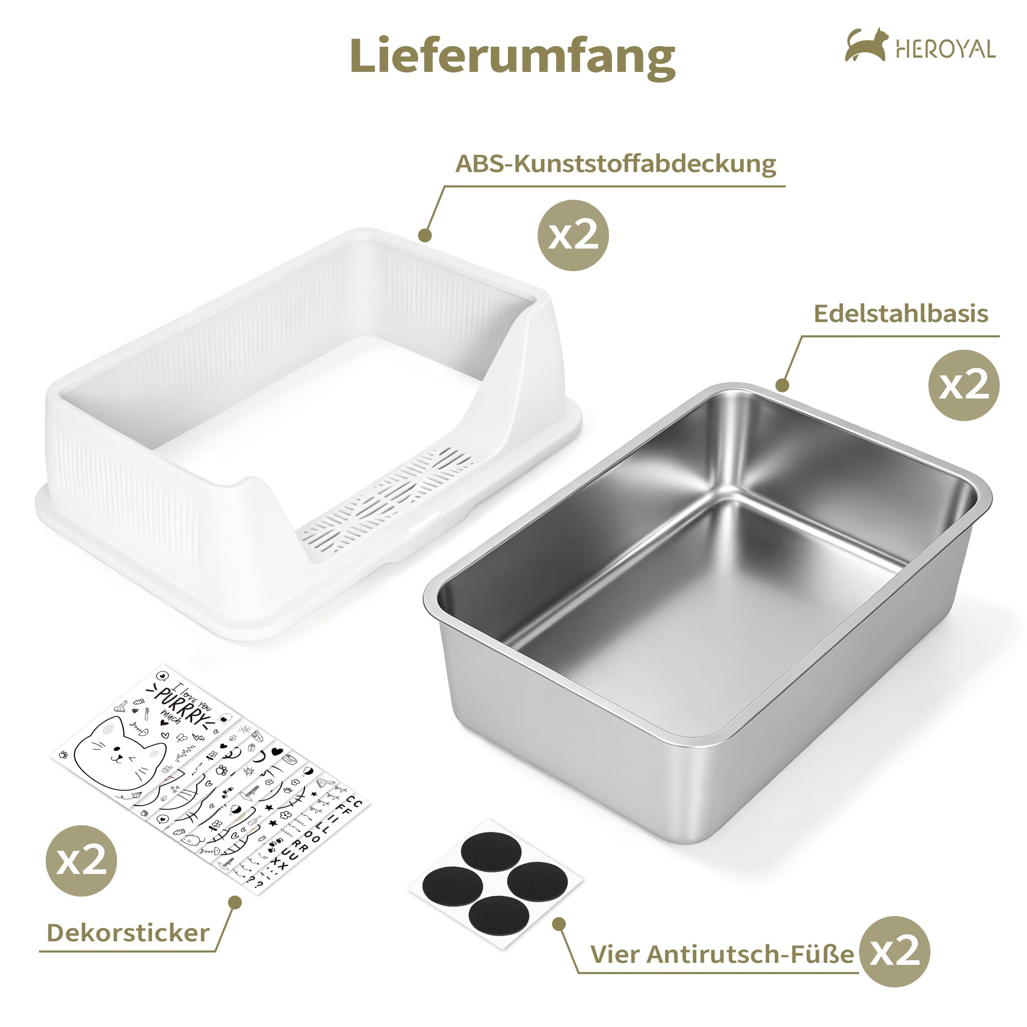Inodoros para gatos,Blanco,Acero inoxidable