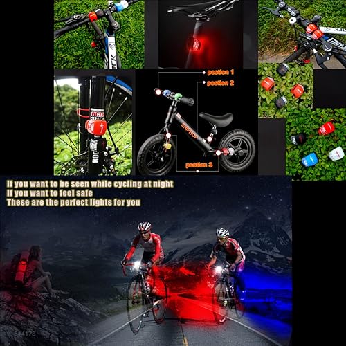 Miniatura 7 de Luz trasera y delantera para bicicleta, luz trasera de silicona, luz trasera de bicicleta, luz trasera de bicicleta, luz trasera de bicicleta,