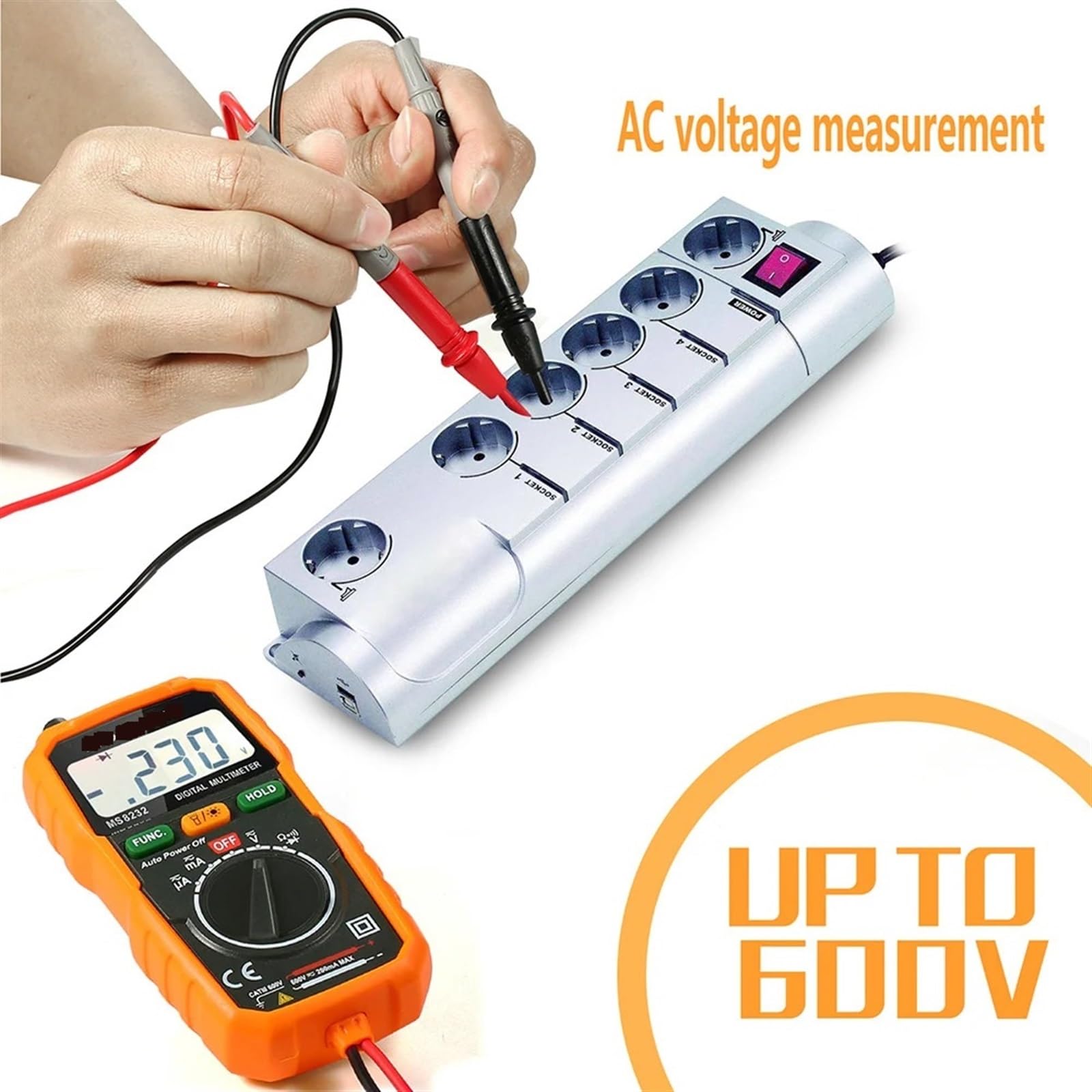 LCR Meter, Cyfrowy multimetr Profesjonalne przewody pomiarowe Multimentro Cyfrowy pomiar napięcia NCV Latarka Tester multimetr,Tester Tools