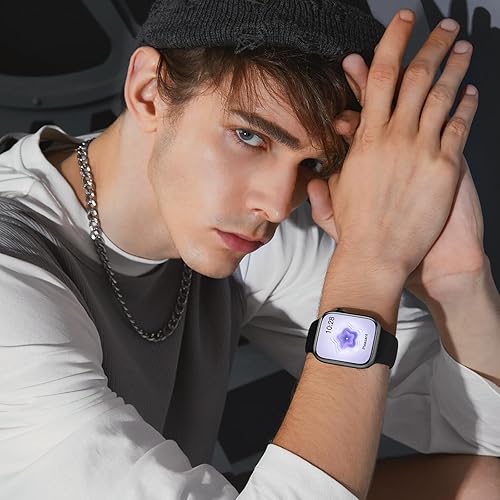 Sport Silicone Band Compatible with Apple Watch Bands 40mm 38mm 41mm 44mm 45mm 42mm 49mm Women Men,Soft Wristband Waterproof Replacement Sport Strap for iWatch Bands Series 9 8 7 6 5 4 3 2 1 SE Ultra(Lavender,44mm/45mm/46mm/49mm/42mm(Series 3 2 1))