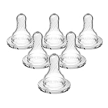 Dr. Browns Ultra-Preemie Narrow Baby Bottle Nipple, Specialty Extra Slow Flow Rate, 100% Silicone, BPA Free, 0m+, 6 Pack