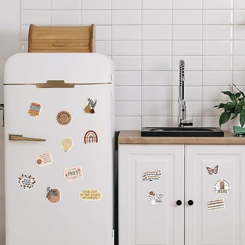 Miniatura 5 de Deacocal Calcomanías bohemias, 100 unidades, inspiradoras, bohemias, de vinilo, impermeables, para botellas de agua, laptop, álbumes de recortes,