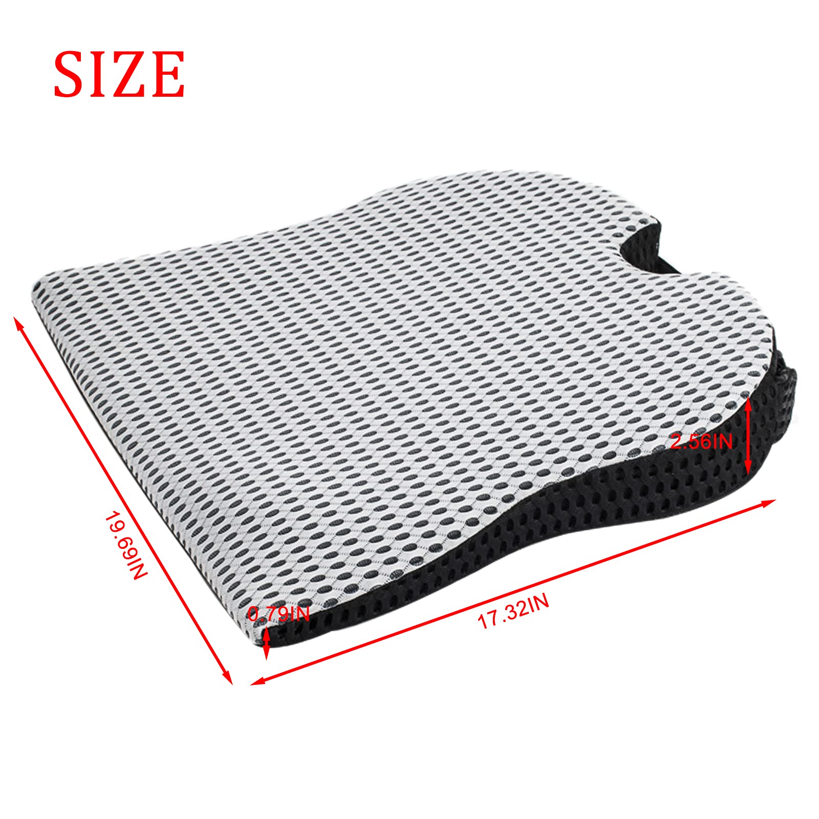 Comodo cuscino per sedile a cuneo per auto sedile conducente per sedia da ufficio sedia a rotelle sedile in memory foam (colore: grigio)