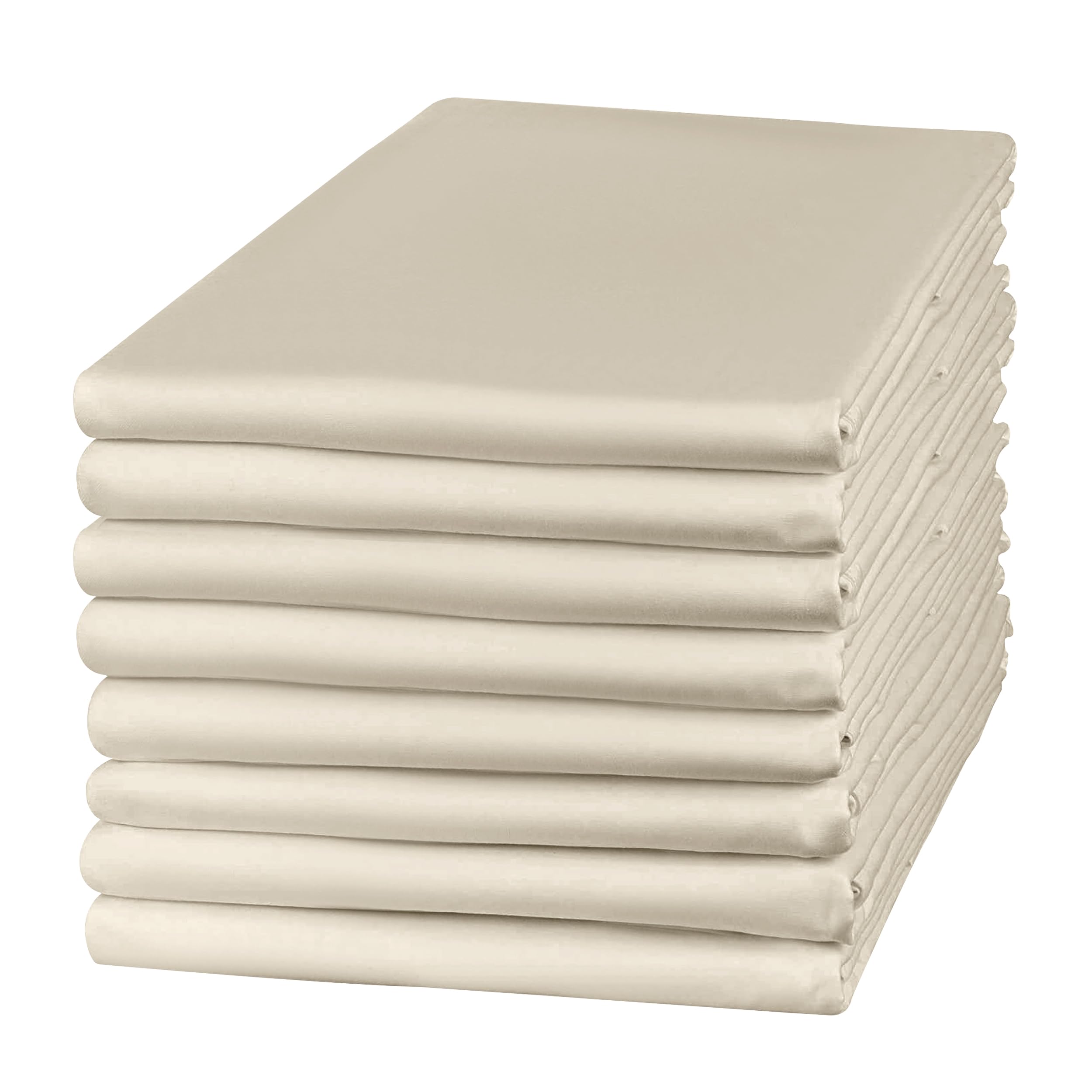 Hafaa 8 Pack 100% Brushed Microfiber Plain Pillowcases, Super Soft and Cozy, Wrinkle, Fade, Stain Resistant with Envelope Closure Bed Pillow Cases, 50x75 cm,