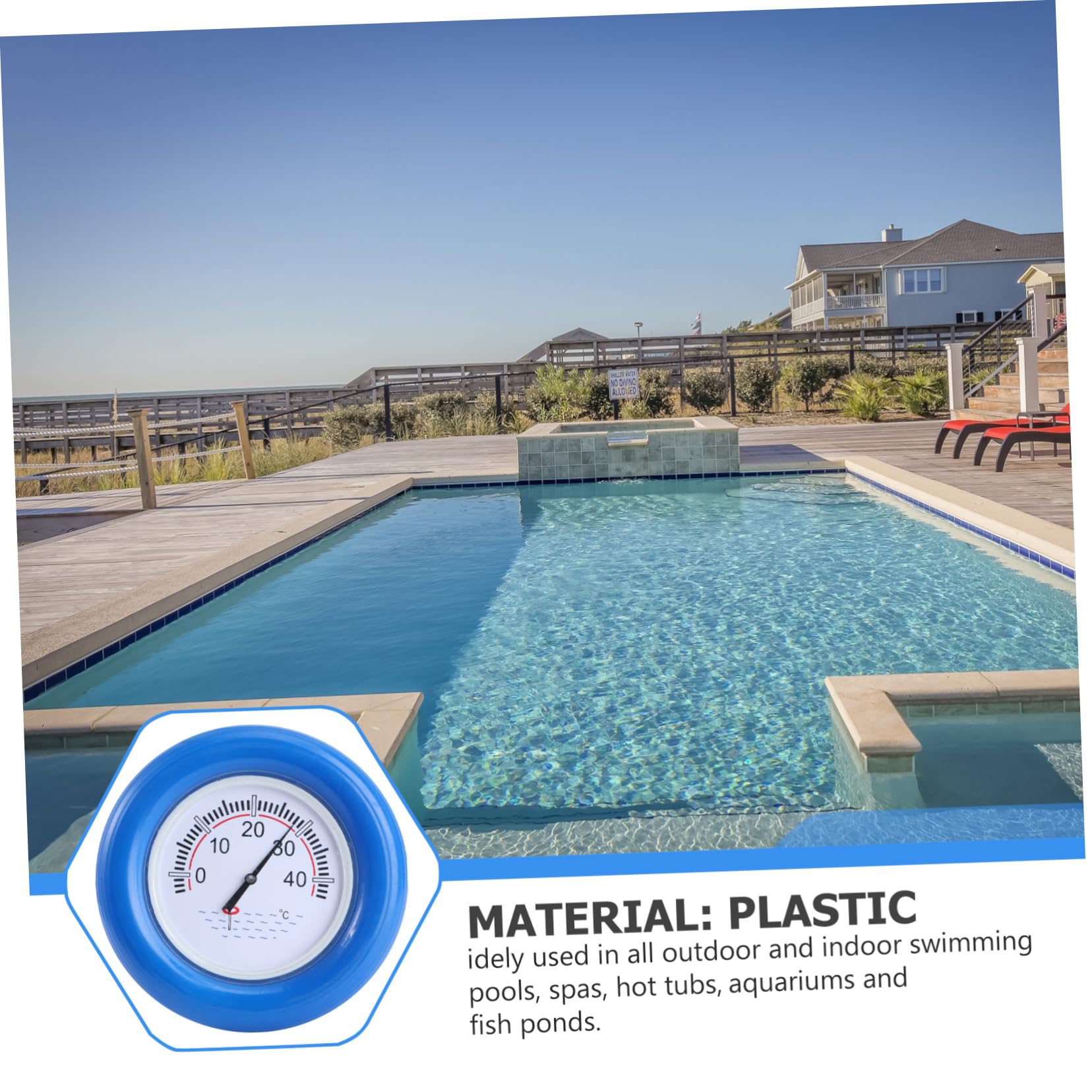 Termómetro Flotante Para Piscina y Estanque Medidor De Temperatura De Agua Resistente y Duradero