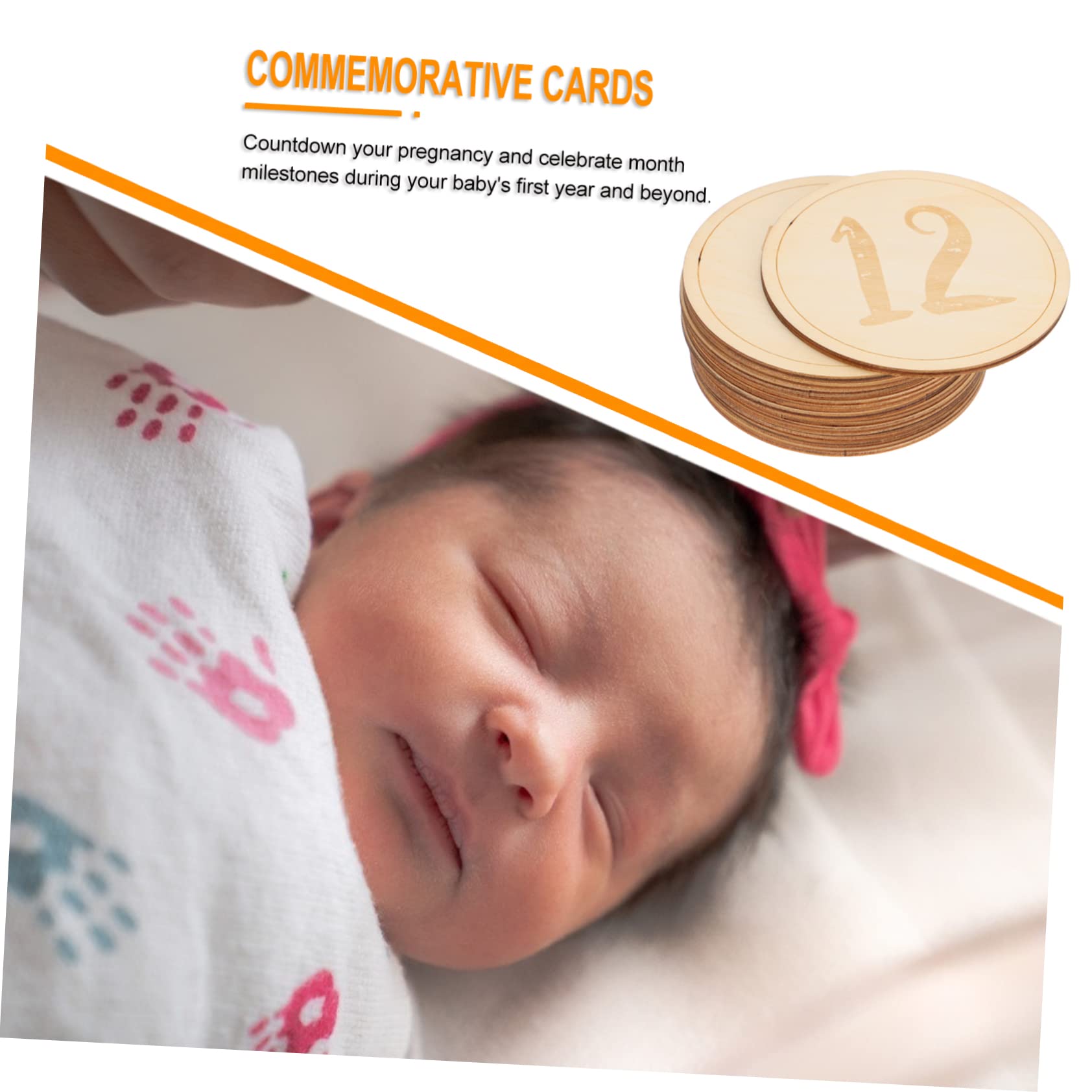 Toyvian 36piezas Tarjetas De Para Bebés De Tarjetas Para Fotografía De Recién Nacidos Accesorios Para Registrar El Crecimiento y Momentos Especiales
