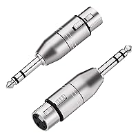 Vista 1 de Tisino Adaptador XLR hembra a TRS de 1/4 de pulgada, XLR hembra equilibrada a adaptadores macho de 0.250 in de pulgada - 2