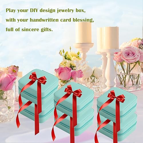 Miniatura 3 de CIPIDI Joyero de viaje caja de regalo para dama de honor paquete de 12 cajas de joyería pequeñas mini organizador de joyas caja de almacenamiento