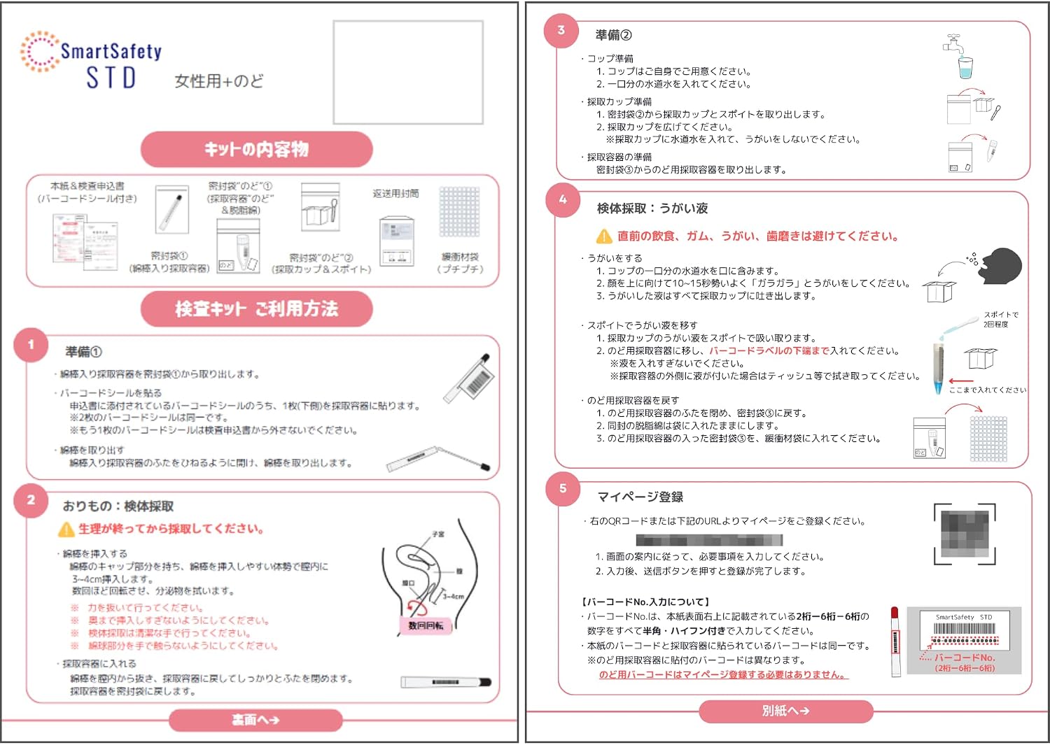 性病検査キット 女性 サンアンクリニック監修 クラミジア・淋菌 ＋ のどクラミジア・ のど淋菌 性 【令和】