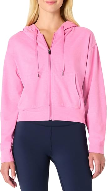 Amazon Essentials Womens Athletic Soft Performance Lightweight Cropped Zip Up Workout Hoodie