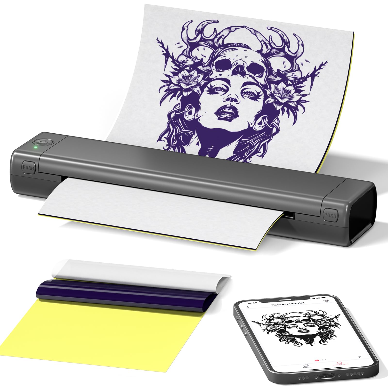 Itari M08F Portable Bluetooth Tattoo Stencil Printer for Artists