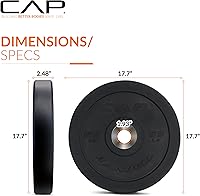 Vista 49 de CAP Barbell - Disco olímpico de goma para barra de pesas, para múltiples opciones
