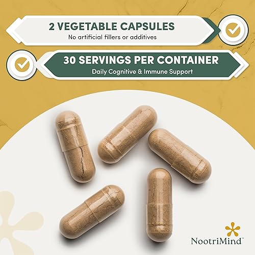 Miniatura 7 de Suplemento de hongos de alta resistencia  Mezcla 10 en 1 con melena de león, cola de pavo, reishi, cordyceps, chaga, maitake y más  Suplementos