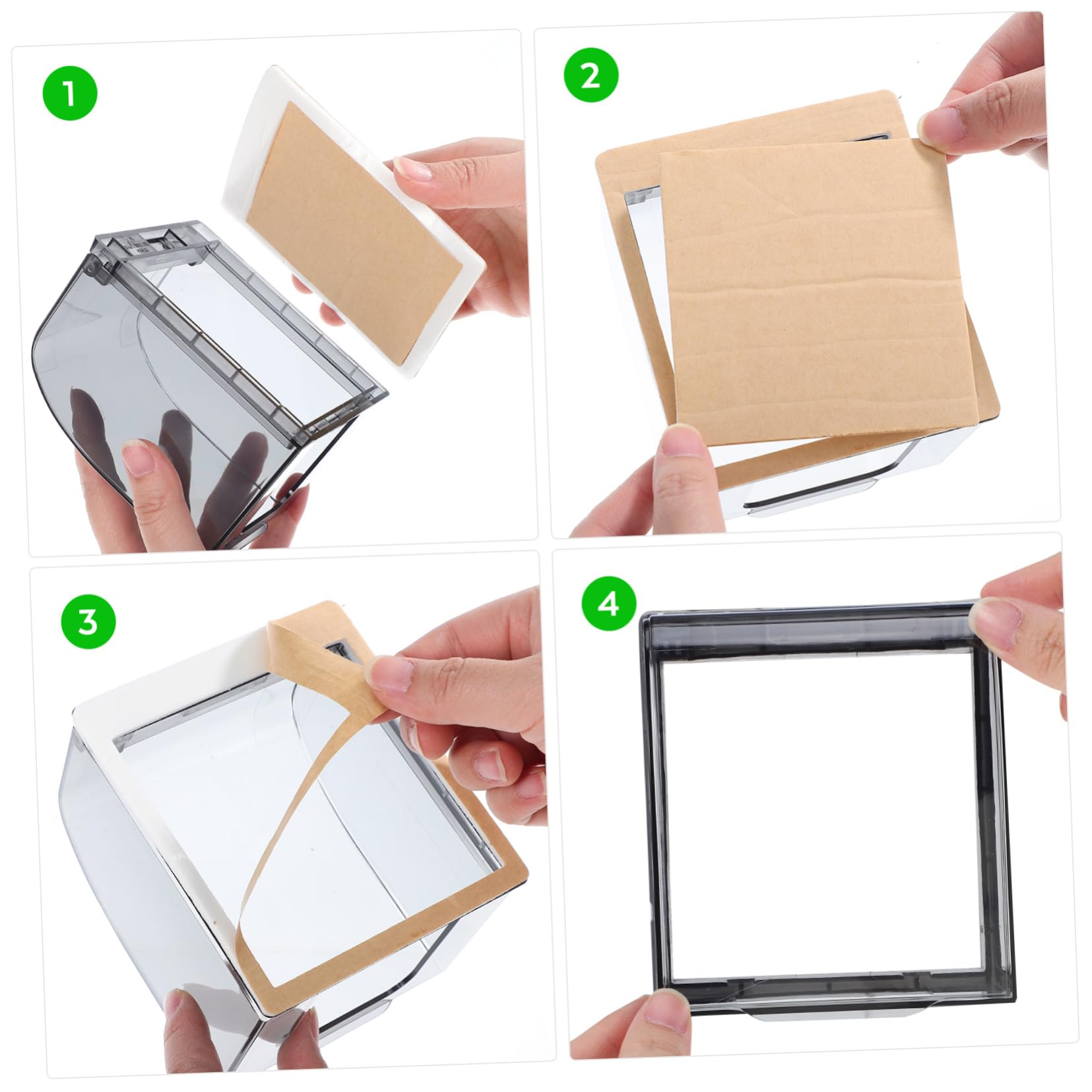 OSALADI 4stücke Outlet Cover Box Wasserdichte Steckdosenabdeckung Für Außenbereiche Schutz Gegen Spritzwasser Einfache Installation Langlebiges Material Für Badezimmer Und Garten