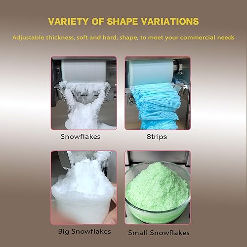 Miniatura 7 de Kolice Máquina automática comercial de trituración de hielo, afeitadora de cono de nieve, máquina de hielo de copo de nieve, refrigeración por aire