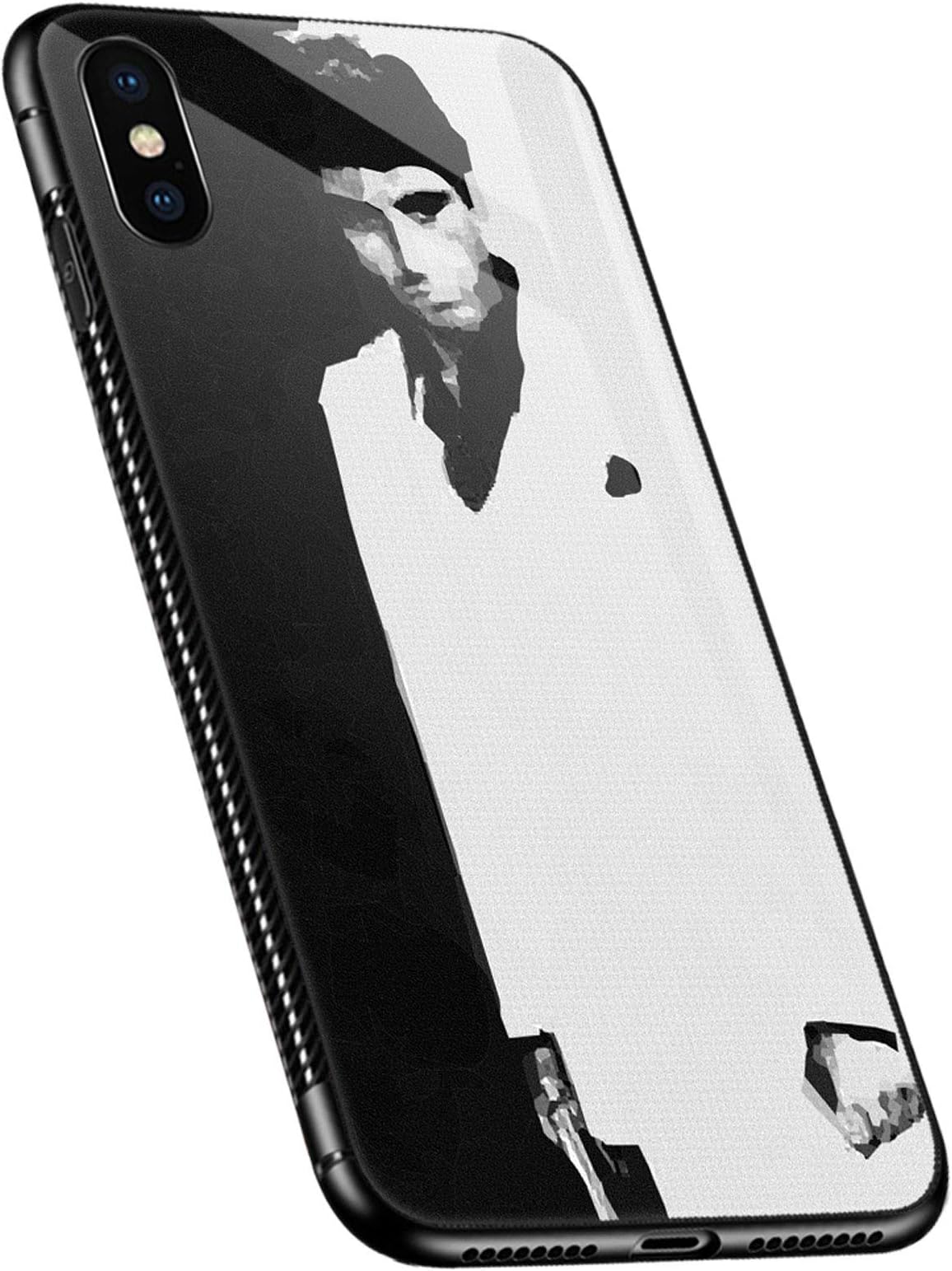 iPhone XR Case,Black and White Man Pattern iPhone XR Cases for Girls Women,Ultra Protection Shockproof Soft Silicone TPU Non-Slip Back Compatible with Apple iPhone XR